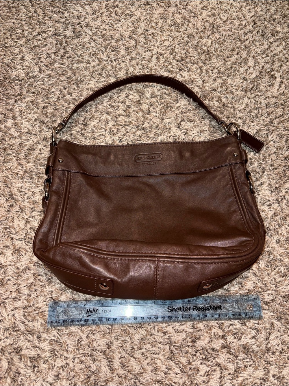 Coach Zoe hobo bag - brown/silver - Picture 7 of 10